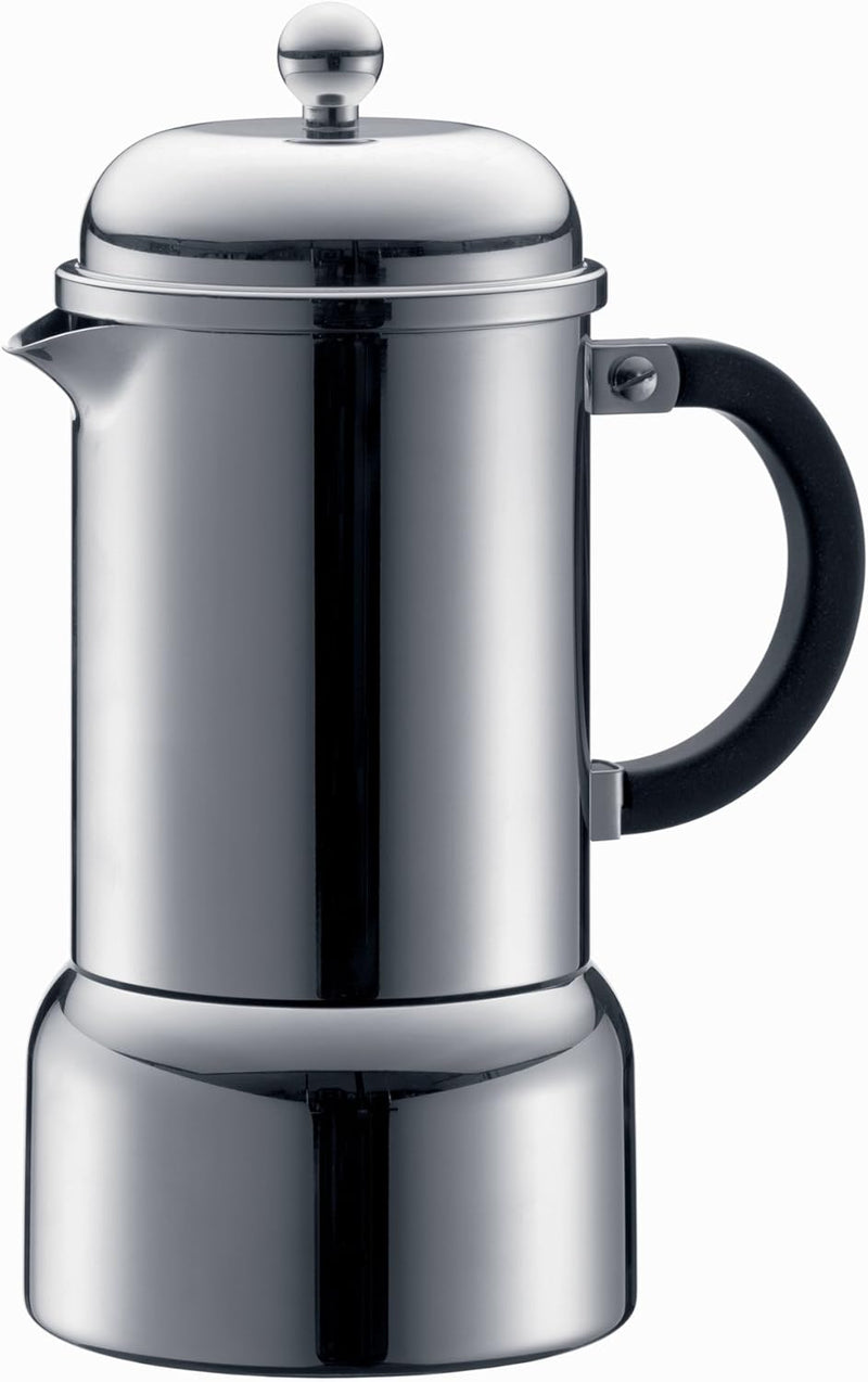 Bodum Espressokocher, 3 Tassen, 0,18 l, Induktion, Edelstahl, Brillant, 0.18 l