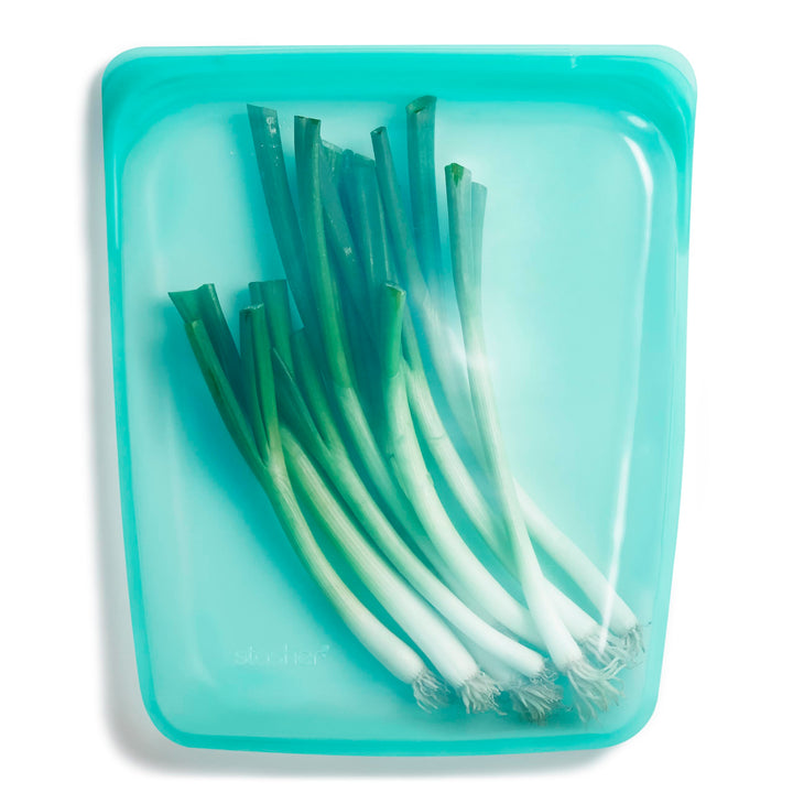 Stasher Bag Premium Silikonbeutel wiederverwendbar für Lebensmittel, Half Gallon, Aqua, Dauerhaft, B
