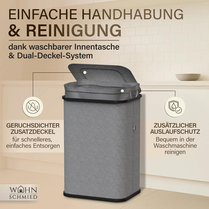 Gelber Sack Ständer | Müllsackständer inkl. waschbarer Auslaufschutz | Gelber Sack Mülleimer | Gelbe