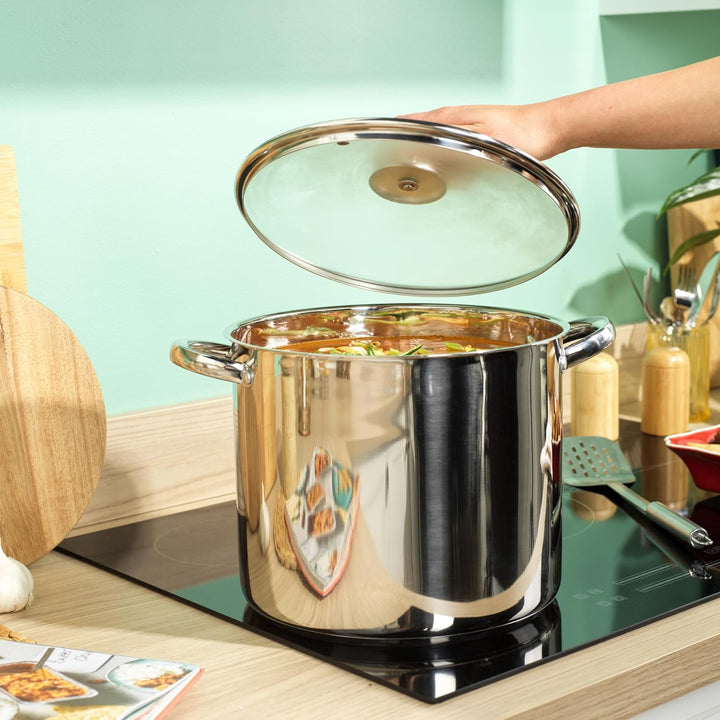 Russell Hobbs Classic Collection 26 cm Suppentopf – Kochtopf aus Edelstahl, gehärteter Glasdeckel mi