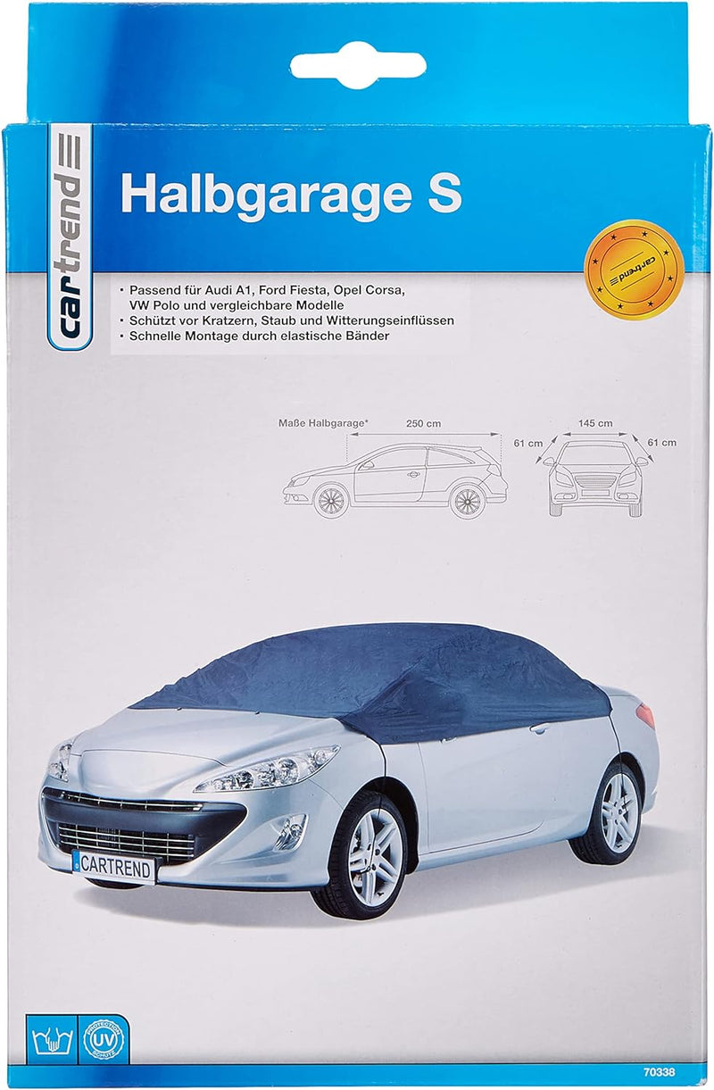 cartrend Halbgarage "New Generation", wetterfeste Auto Abdeckplane, Autoabdeckung, Autoplane, blau,