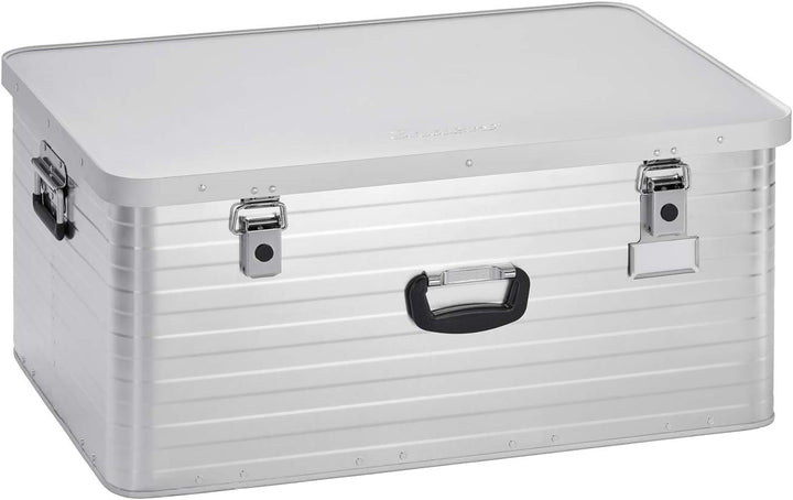 Enders Alubox 130 Liter + Schloss Set, hochwertig verarbeitet, mit Moosgummidichtung, Alukiste flexi