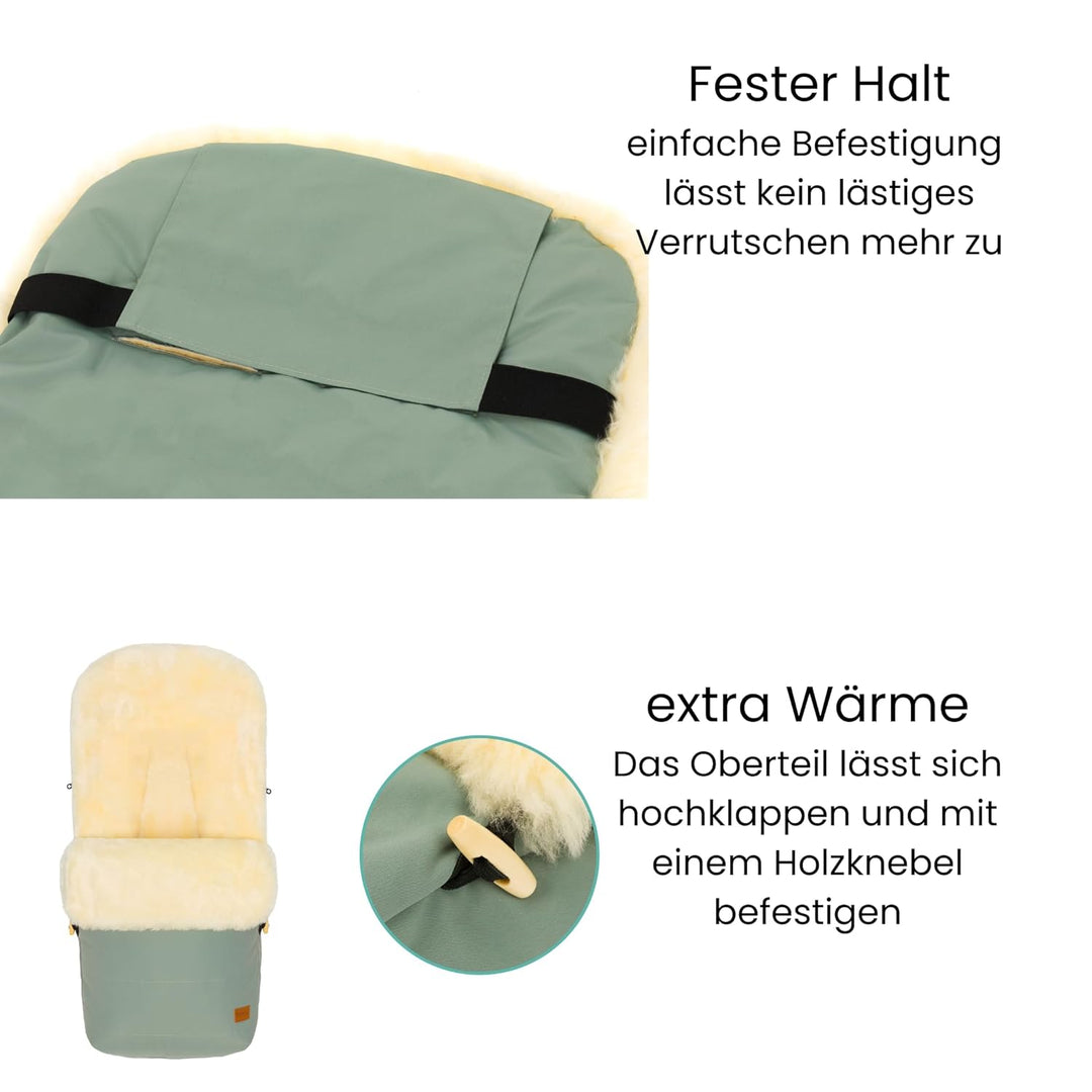 Fillikid Winterfusssack Bernia Lammfell Exklusiv Kinderwagen, Buggy | Winterfusssack wind- & wassera