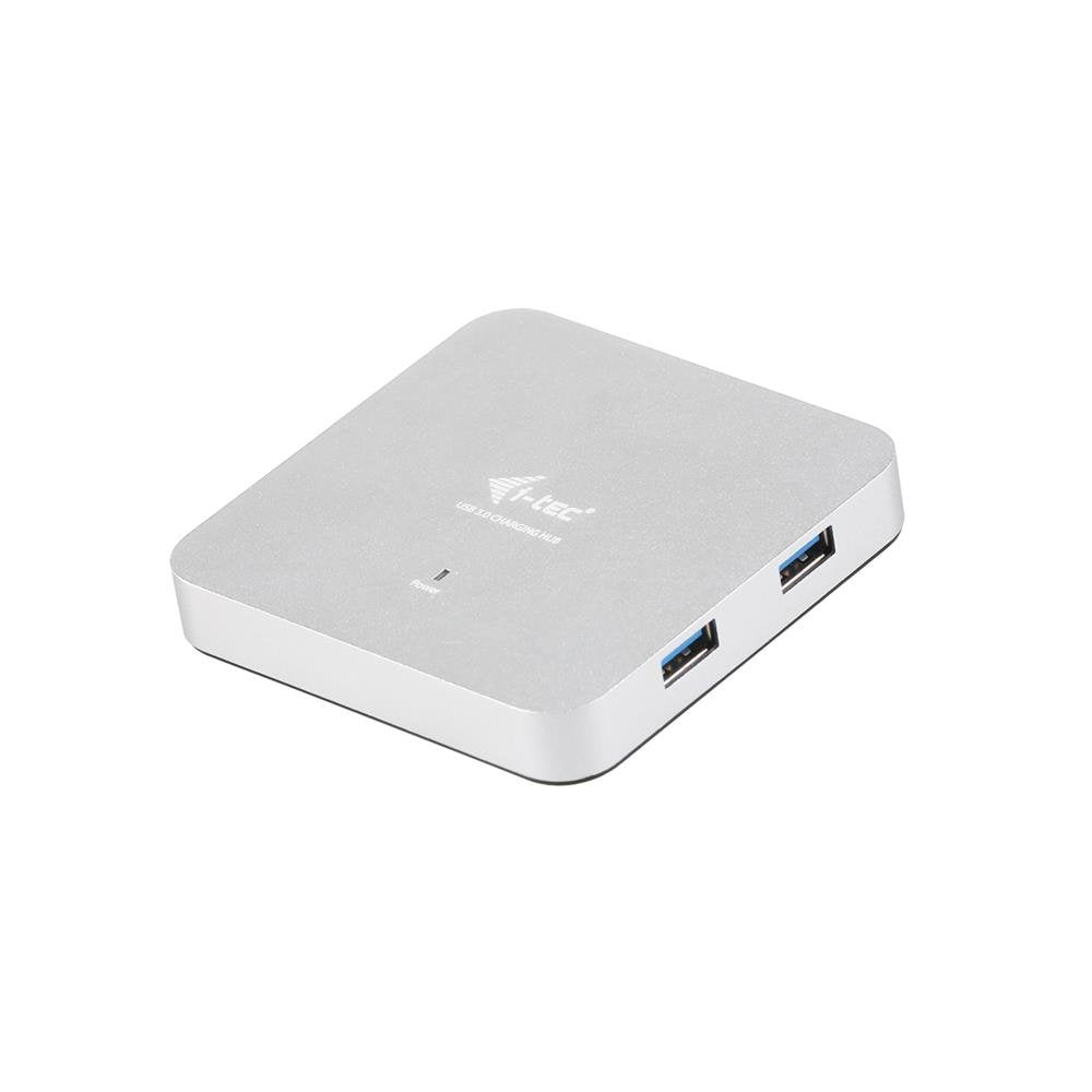 i-tec USB 3.0 Metal Charging HUB 4 Port mit externem Netzadapter 4x USB Ladeport, ideal für Notebook