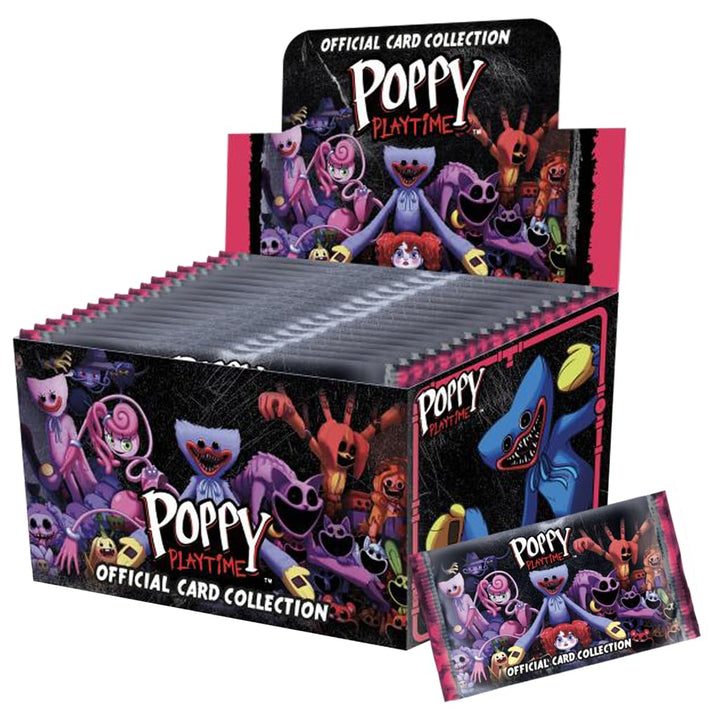 Funky Box Poppy Playtime Sammelkarten, komplette Box, 24 Boosterpacks, mit insgesamt 120 Karten, suc