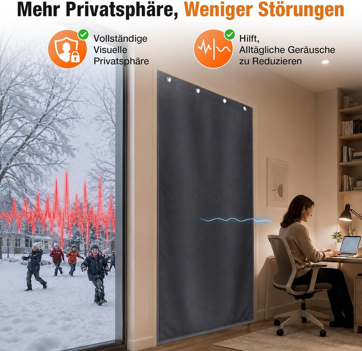 Lapalife Wärmeschutzvorhang für Tür L204cmxB82cm,Thermo Türvorhang Winddichte Kältebeständige für Ei