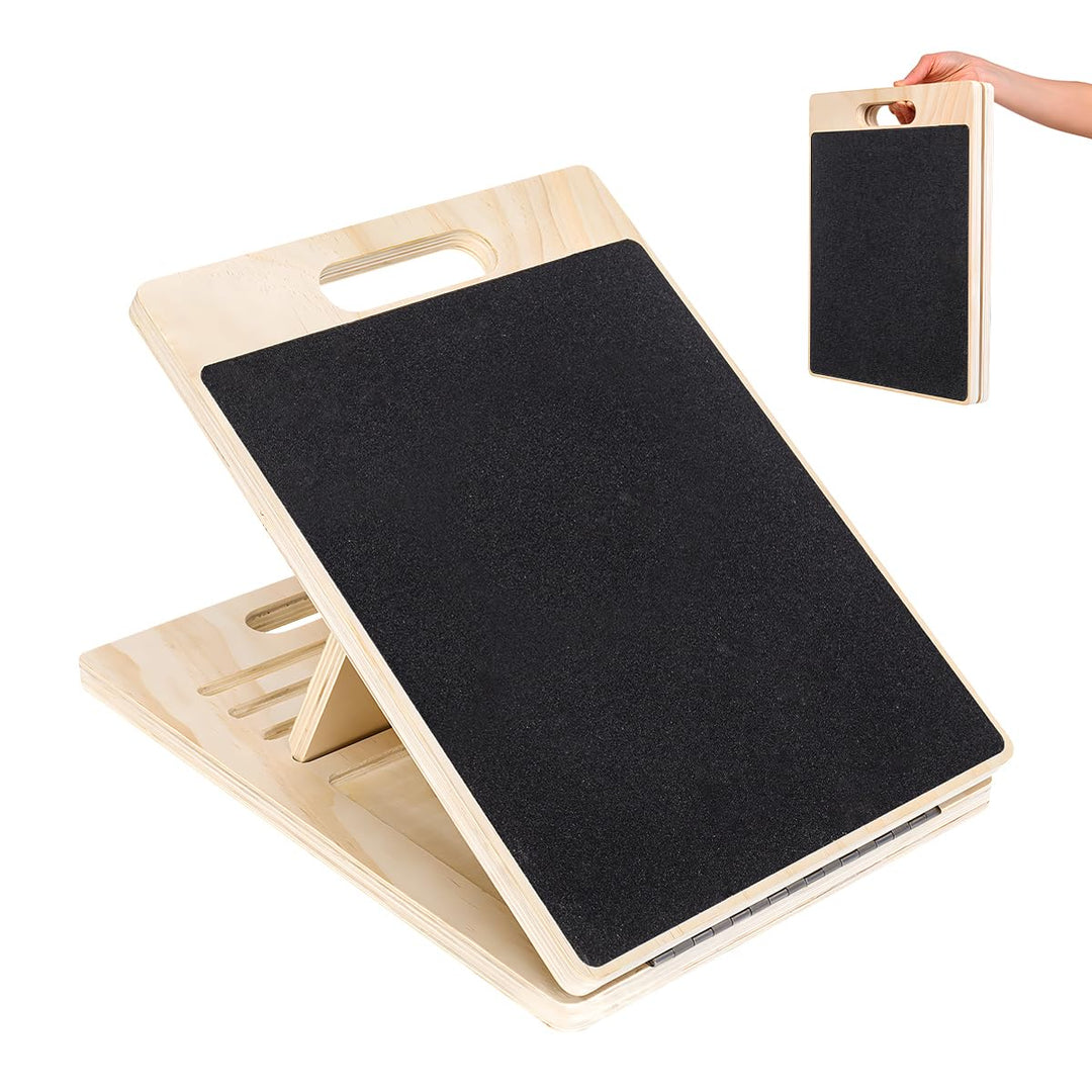 Mobility Slant Board,40x30x4cm Rutschfestes Portable Schrägbrett, Einstellbarem Balance Board Holz,
