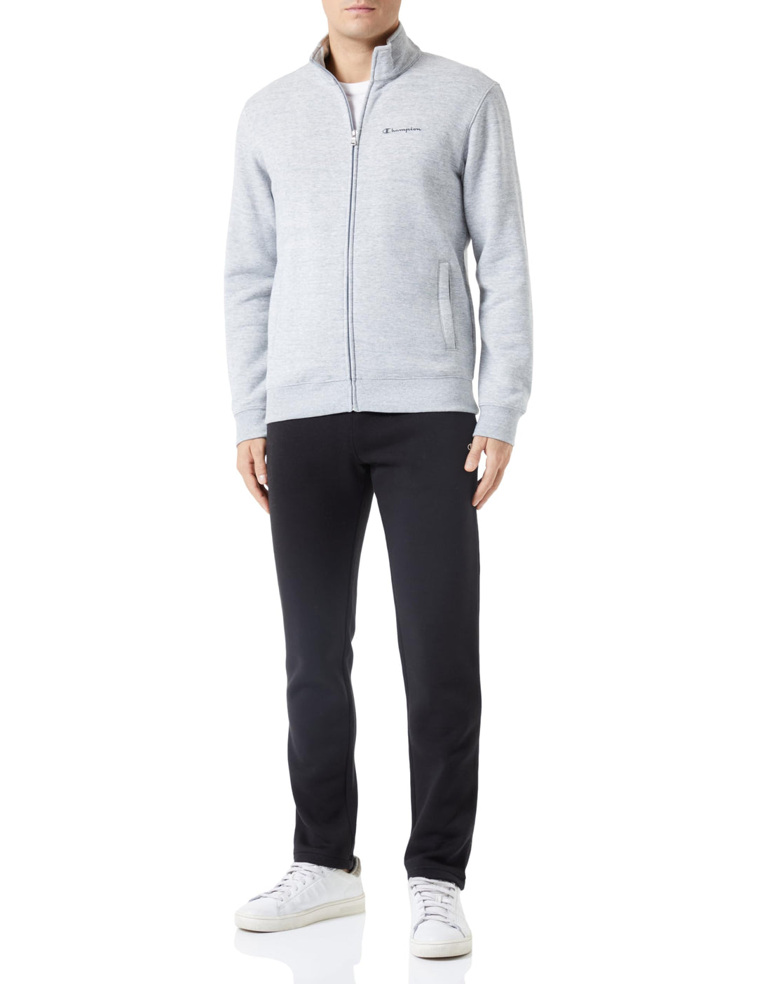 Champion Herren Legacy Tracksuits Color Block Trainingsanzug S Grigio Melange/Nero, S Grigio Melange