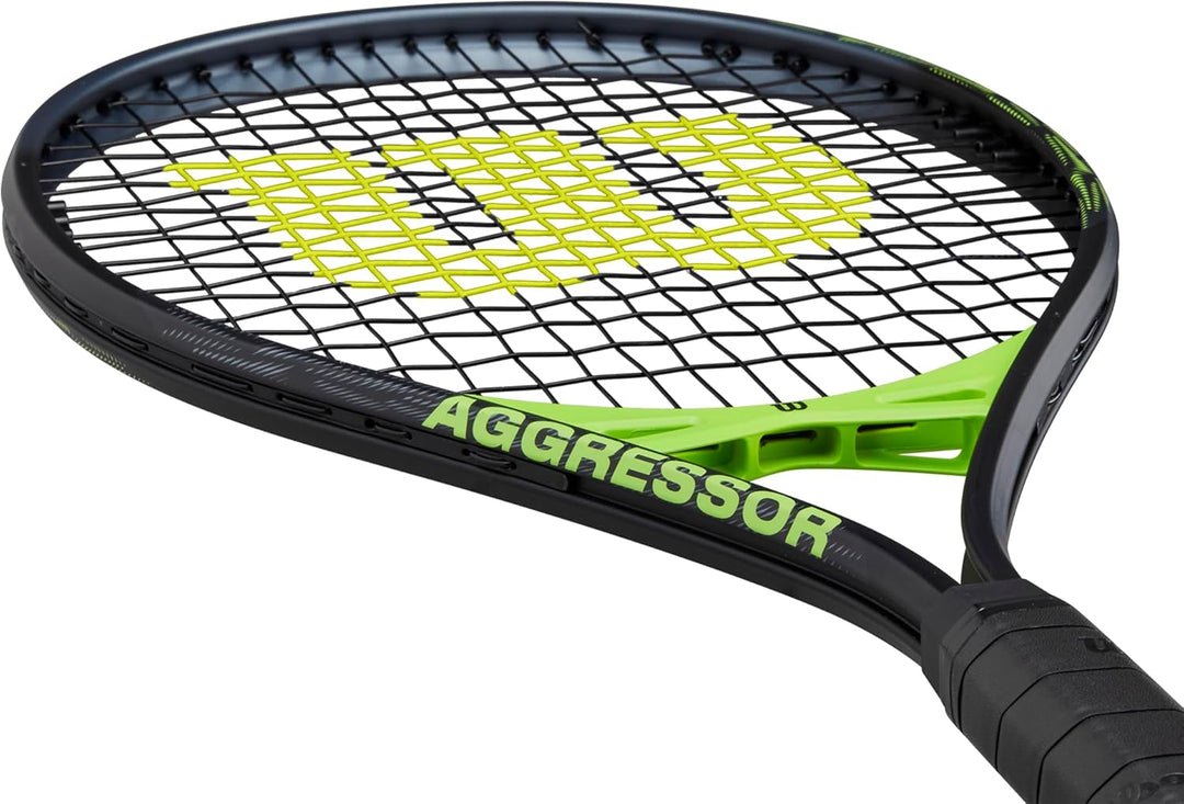Wilson AGGRESSOR TNS RKT, Schwarz / Grün 4-3/8" (3), 4-3/8" (3)