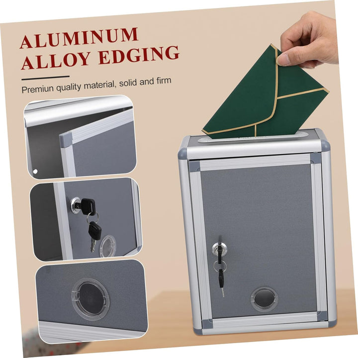 NUOBESTY Klassische Metallbox, Spendenbox Schlüssel Drop Box Karten Safe Lock Box Sichere sichere Au