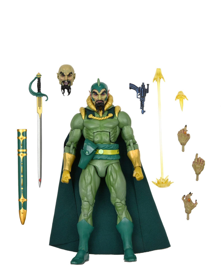 NECA King Features 17,8 cm grosse Actionfigur - Original Superhelden Flash Gordon Serie Ming The Mer