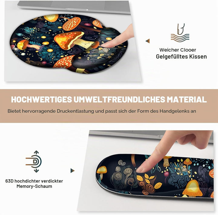 Gaming-Mauspad, grosse Schreibtischunterlage, niedlicher Schreibtischunterlage, 4-in-1 XXL-Mauspad +
