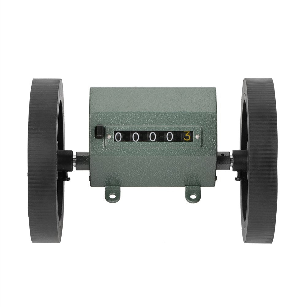 Mechanische Längenzähler Meter Counter Rolling Wheel 5 Stellen 0-9999,9m zum Zählen Messlänge, Max.