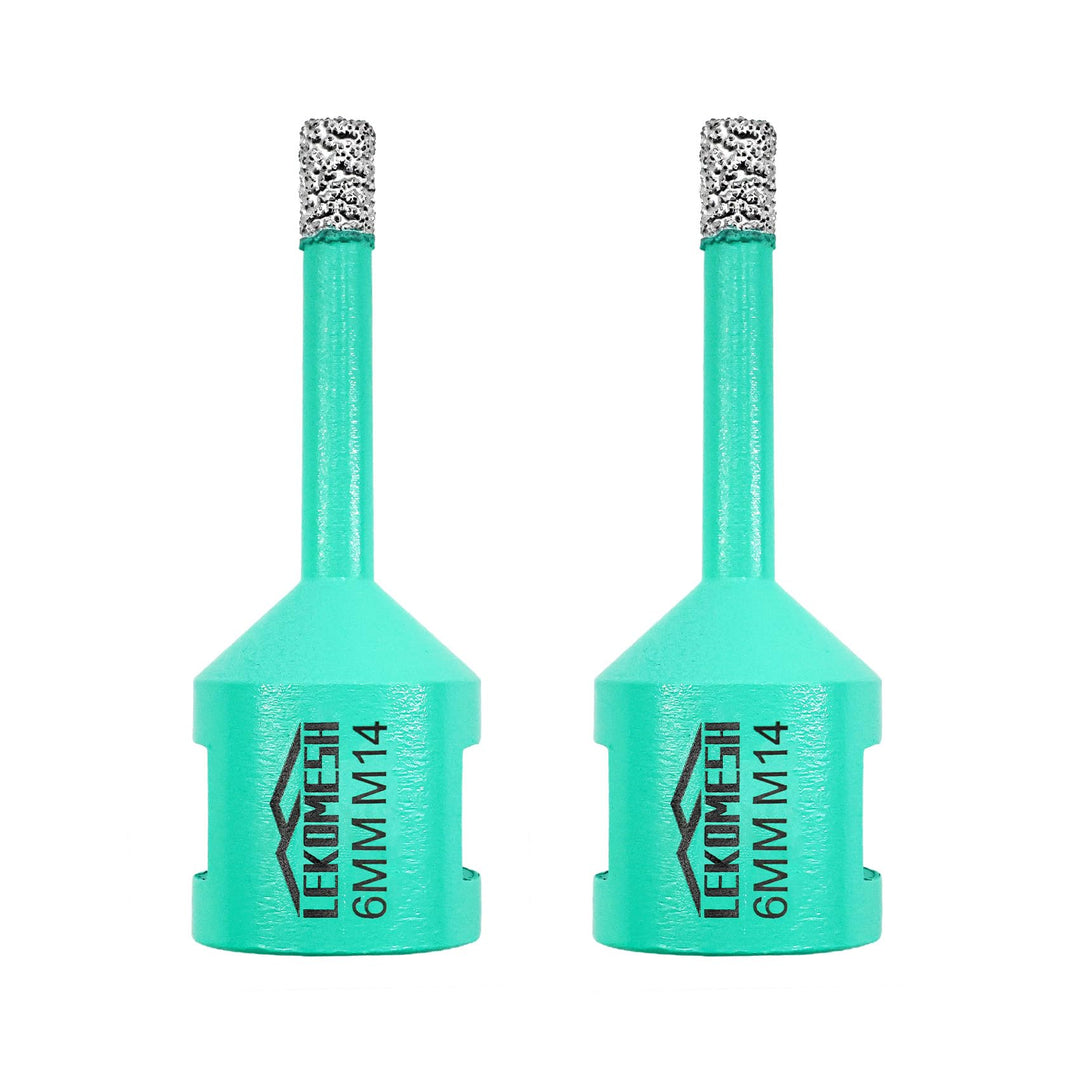 Diamantbohrkrone Fliesenbohrer 2Stück 6MM Lochsäge - LEKOMESH Für Porzellan Keramik Fliesen Marmor G
