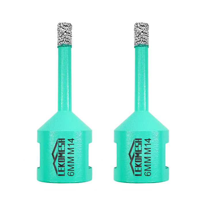 Diamantbohrkrone Fliesenbohrer 2Stück 6MM Lochsäge - LEKOMESH Für Porzellan Keramik Fliesen Marmor G