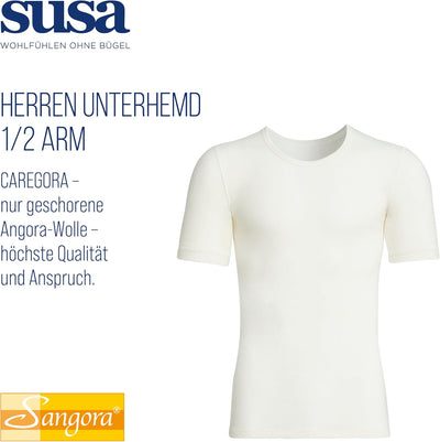 SUSA Thermounterwäsche Herren Angora Weiss I Kälteschutz mit angenehmem Tragekomfort I 100% Made in