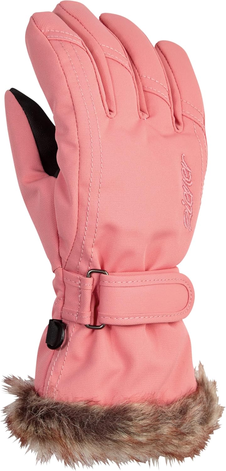 Ziener Mädchen LIM Ski-Handschuhe/Wintersport | warm, atmungsaktiv 7 pink vanilla stru, 7 pink vanil