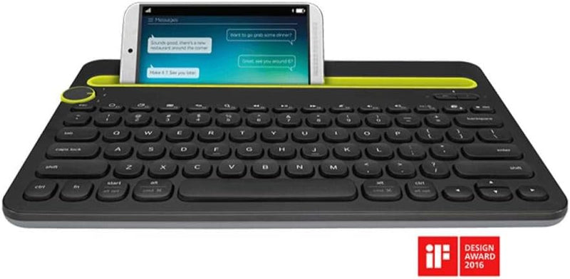 Logitech K480 Kabellose Multi-Device Tastatur für Windows, macOS, iPadOS, Android oder Chrome OS, Bl