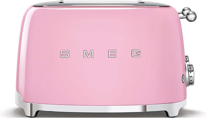 SMEG, 4-Schlitz-Toaster TSF03PKEU, 4 extra breite Toastschlitze, 2 x 6 Röstgradstufen, 2 x 3 Automat