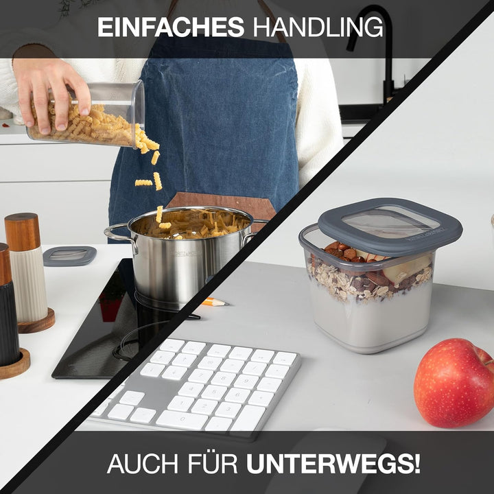 Moritz & Moritz 12er Set Vorratsdosen mit Deckel Luftdicht - Lebensmittelecht für Lebensmittelaufbew
