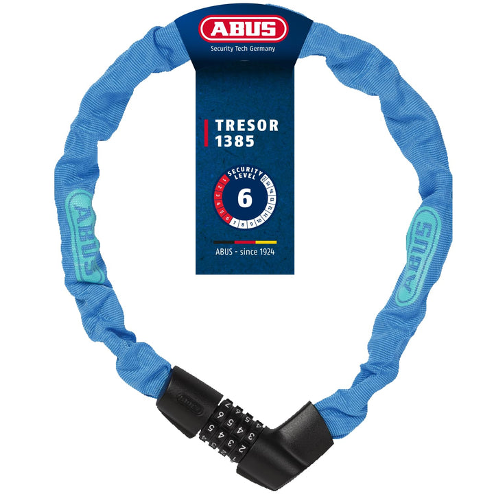 ABUS Kettenschloss Tresor 1385/75 – Zahlenschloss aus gehärtetem Stahl – 6 mm starke Vierkantkette –