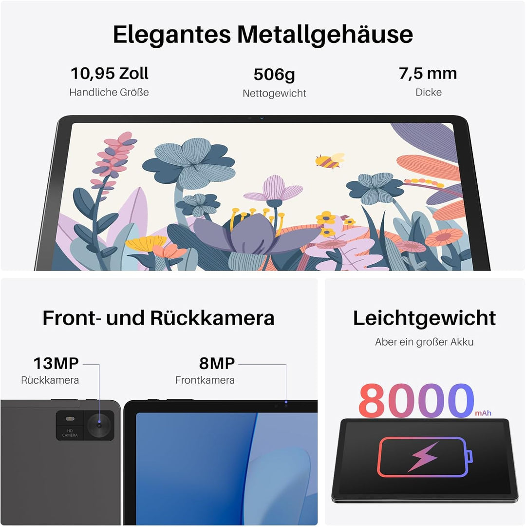 HUION Kamvas Slate 11 Grafiktablett mit Display ohne PC, Neigungsstift, 8 GB + 128 GB, Android 14, W