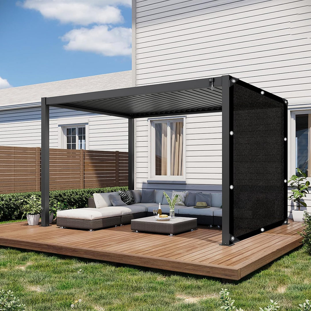 Schattierungsnetz 80% UV Schutz mit Ösen 4x6m für Garten | Sonnensegel aus HDPE, UV-beständig, atmun