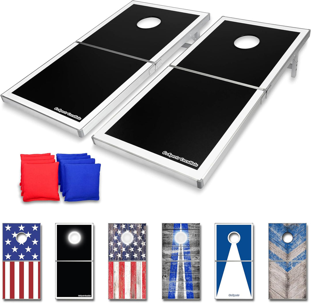 GoSports Klassisches Cornhole Set in regulärer Grösse – enthält 8 Sitzsäcke und Regeln