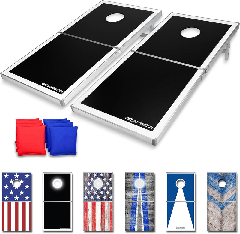 GoSports Klassisches Cornhole Set in regulärer Grösse – enthält 8 Sitzsäcke und Regeln