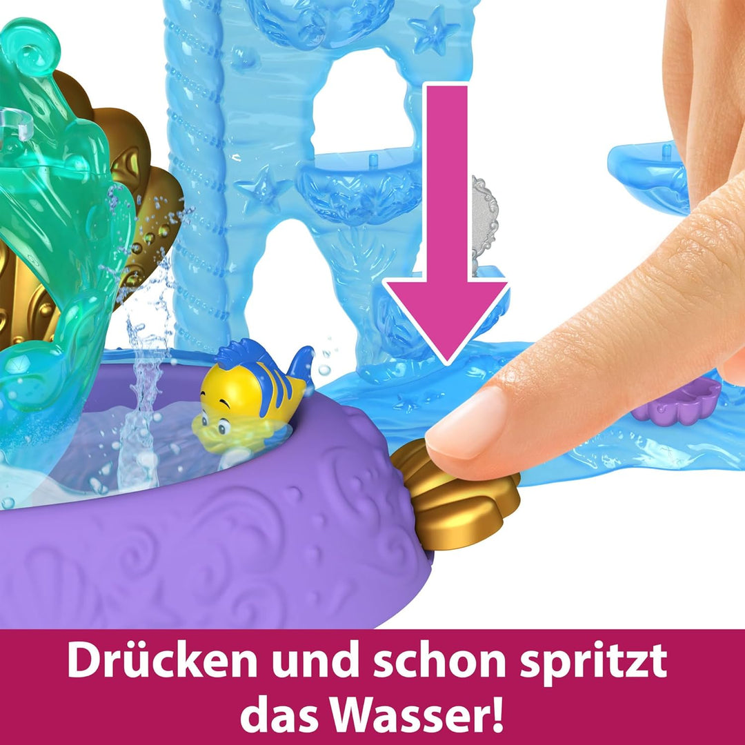 DISNEY Prinzessin Arielle - Land und Meeresschloss im Puppenhaus-Spielset, 31,1 cm hoch, 6 Spielbere