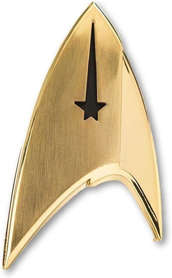 Quantum Mechanix Abysse Corp_BIJQMX001 Star Trek-Insignia Abzeichen-Command, Mehrfarbig, aprox. 7 x