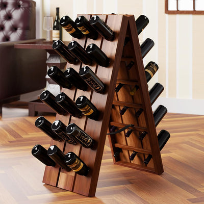 Casaria Weinregal für 36 Flaschen 87x 55x 39cm Akazien Holz Freistehend Klappbar Keller Küche Wohnzi