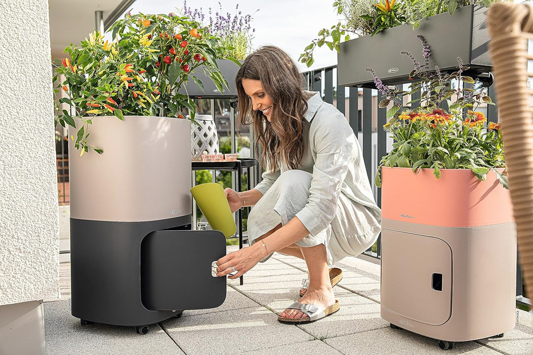 LECHUZA PILA Color Planter lichtgrau 15904 35x35x33 cm Lichtgrau, 35x35x33 cm Lichtgrau