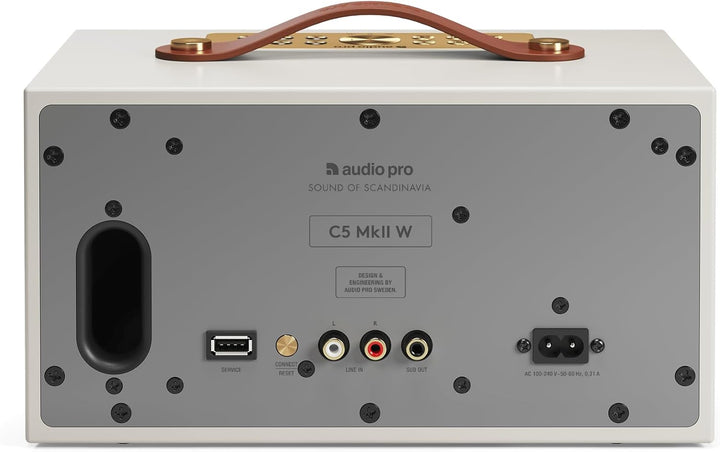 Audio Pro C5 MkII W Wireless Multiroom Lautsprecher 40W Class-D Verstärker, AirPlay 2, Google Cast,