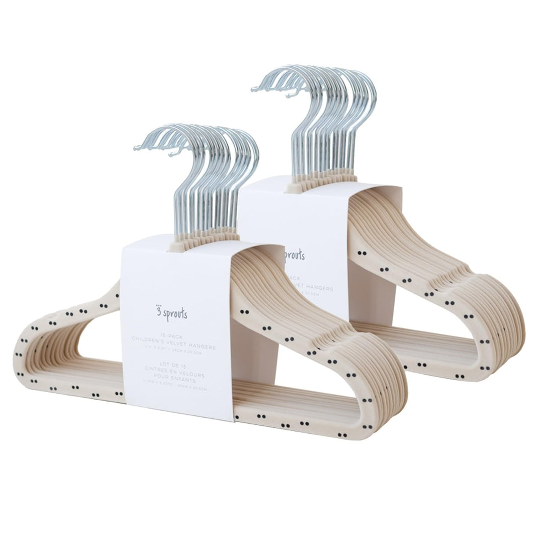 3 Sprouts Kinder Kleiderbügel aus Samt - rutschfest &amp; Robust - Ideal für Baby- &amp; Kleinkinderkleidung