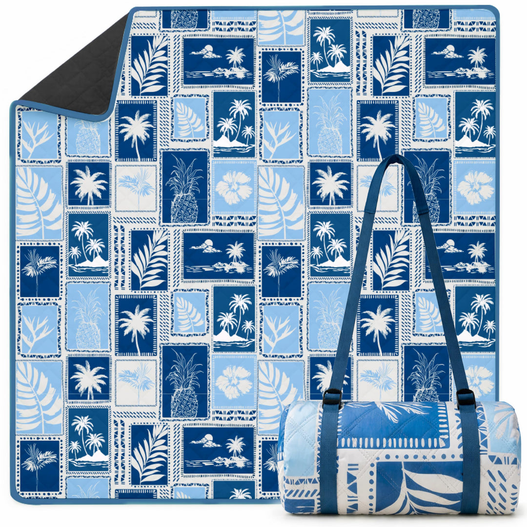 Twinzee Picknickdecke 200x200 cm Wasserdicht - Waschbare Stranddecke XXL für Strand, Camping, Outdoo