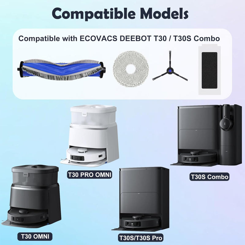 T30 S Zubehör Ersatz Kompatibel für ECOVACS DEEBOT T30 PRO OMNI / T30 OMNI / T30S / T30S Combo Compl