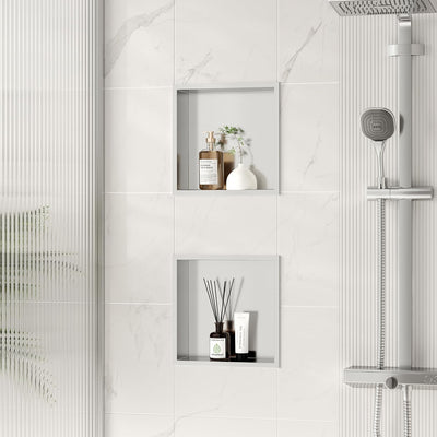 Neodrain Wandnische Dusche Edelstahl Einzelregal Lagerung für Badezimmer, Eingebettete Duschnische 3