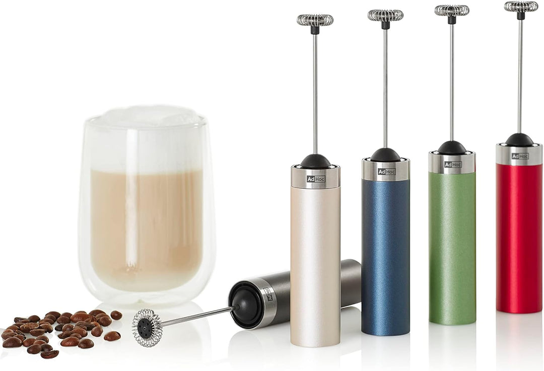 AdHoc Batteriebetriebener Milch- und Saucenschäumer Rapid.3 in verschiedenen Farben | Edelstahl/Kuns