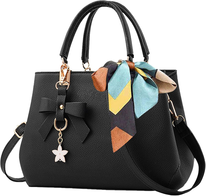 wocharm Damen-Schultertasche aus PU-Leder, Tragegriff oben, modische Tragetasche für Freizeit und Ar