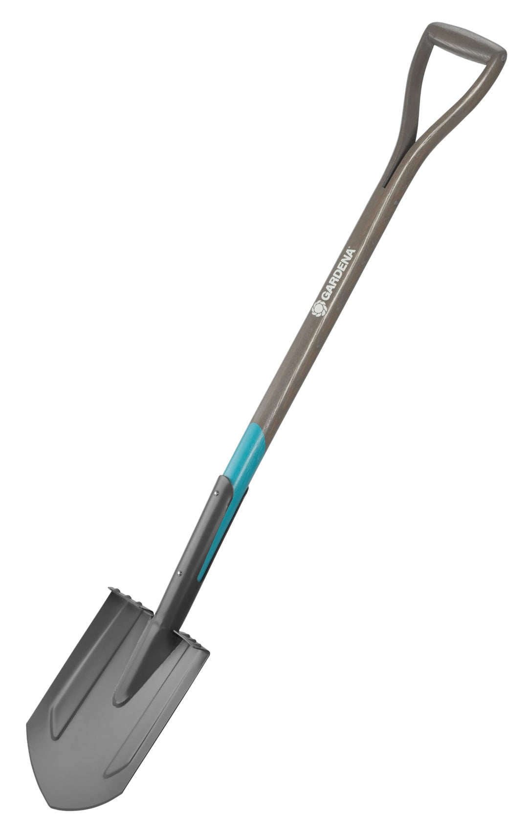 Gardena NatureLine Spitz-Spaten: Gartenspaten mit Beschichtung zum Umgraben und Ausheben, Stiel aus