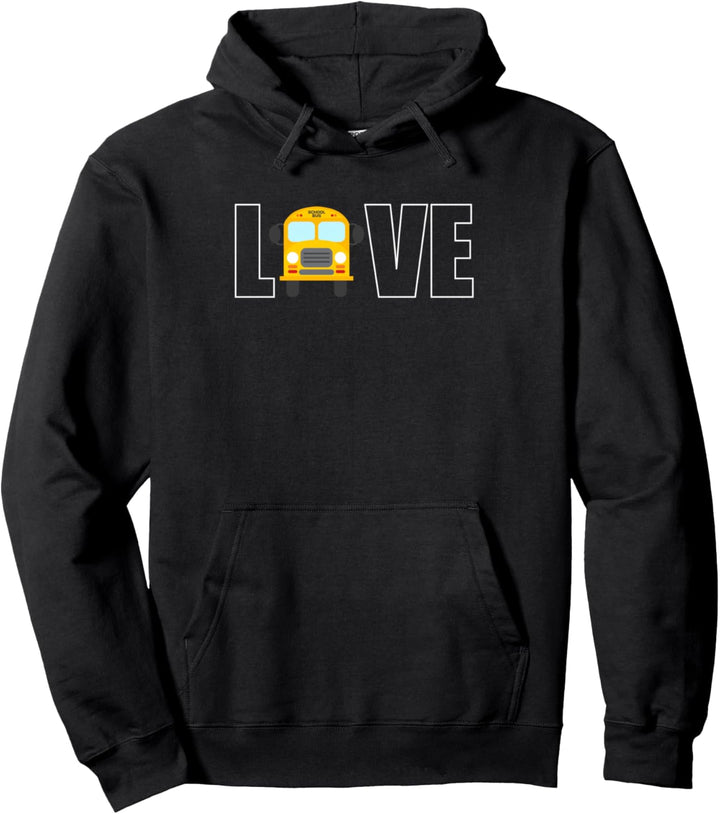 Love Schulbus Busfahrer Pullover Hoodie