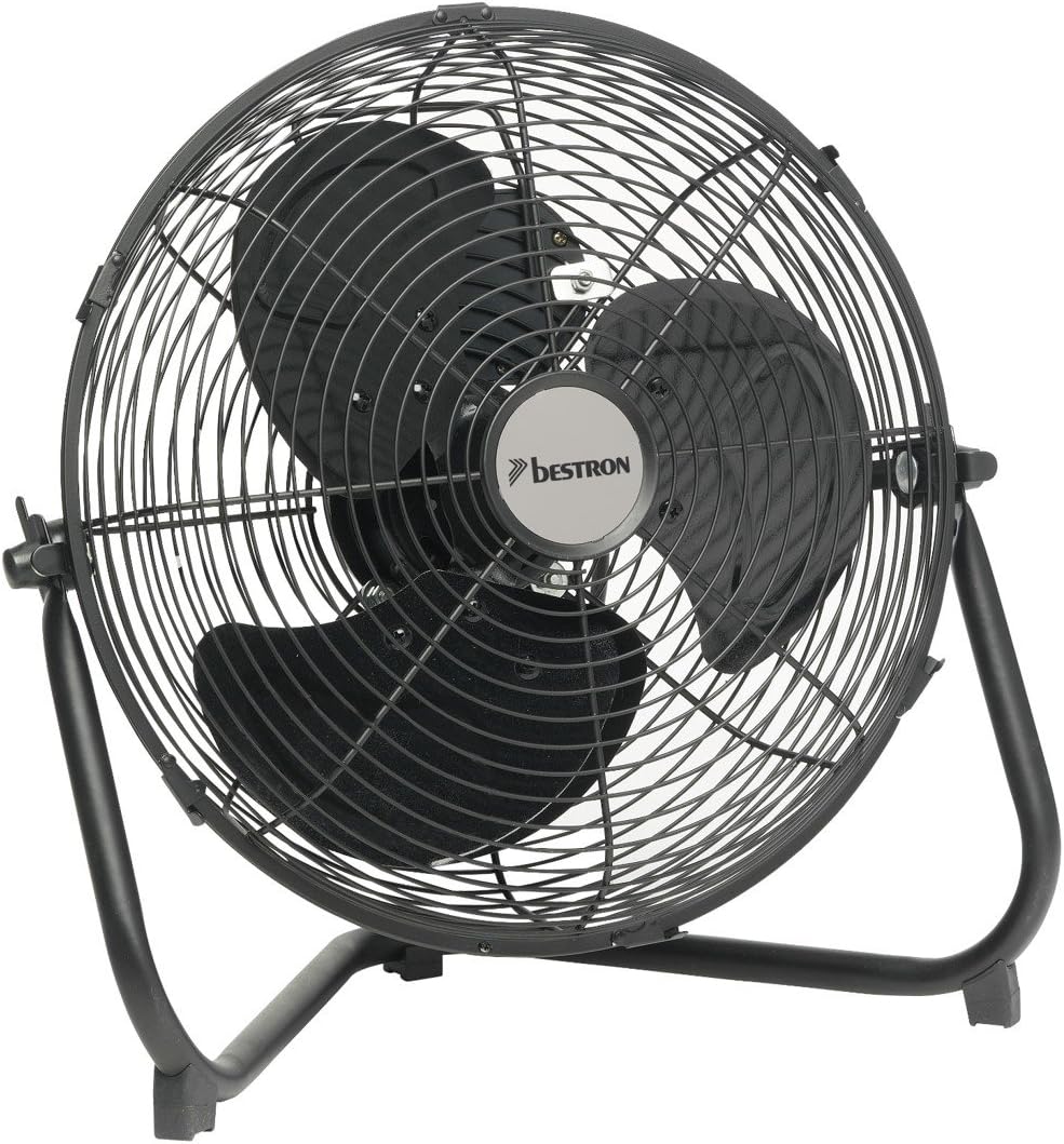 Bestron Bodenventilator im Retro-Stil, Windmaschine mit 3 Geschwindigkeitsstufen & stufenlos neigbar