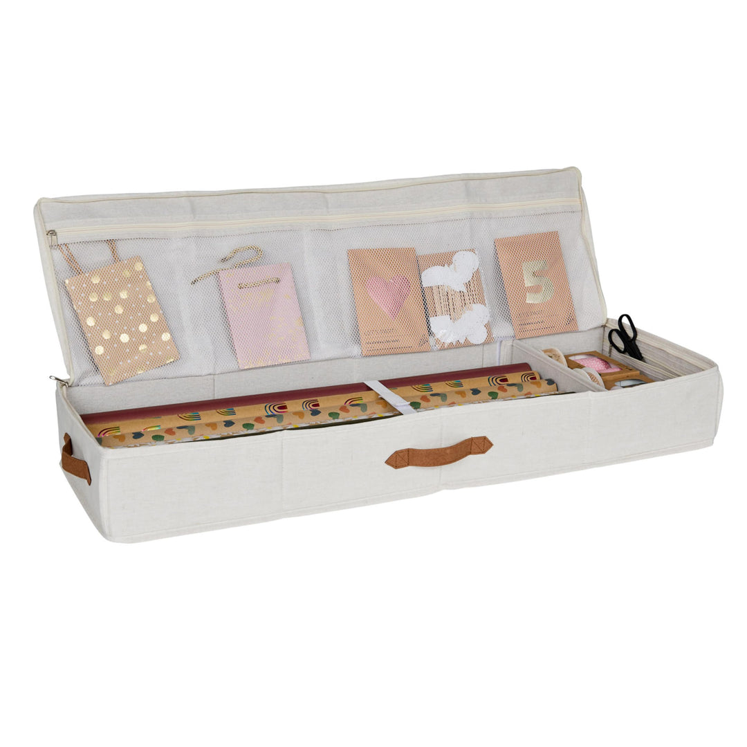 LOVE IT STORE IT Premium Geschenkpapier Organizer - Hochwertige Geschenkpapier Aufbewahrung aus Stof