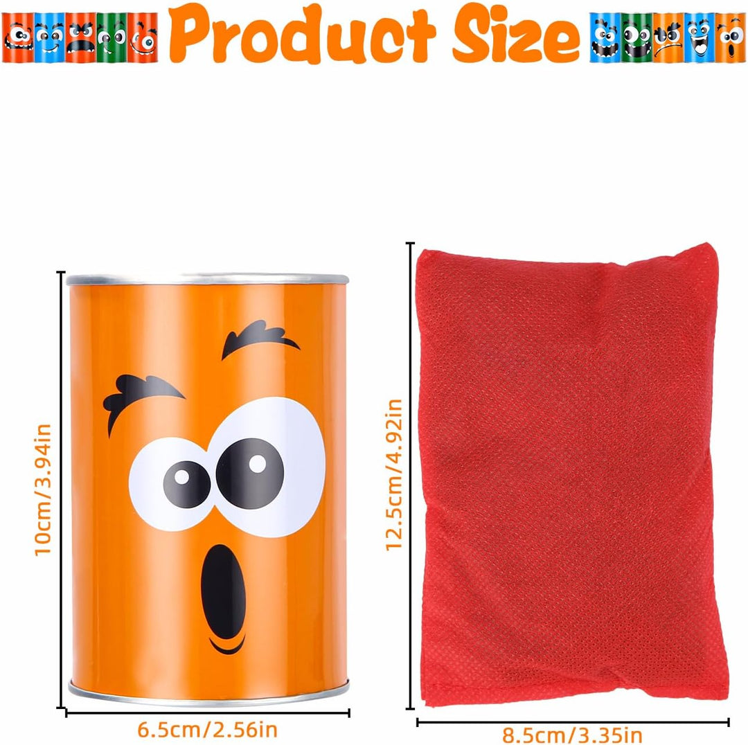 Dosenwerfen Kinder, 10 Dosen und 3 Bean Bags Wurfspiel, Kinder Gartenspiele, Outdoorspiele Kinder, K