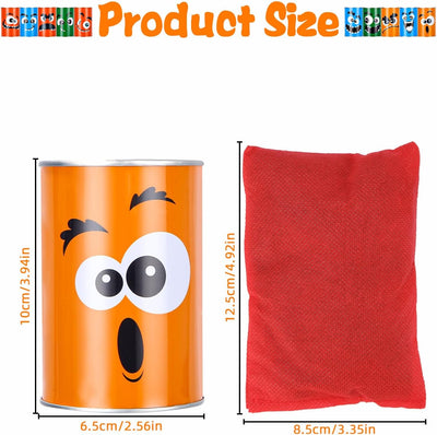 Dosenwerfen Kinder, 10 Dosen und 3 Bean Bags Wurfspiel, Kinder Gartenspiele, Outdoorspiele Kinder, K