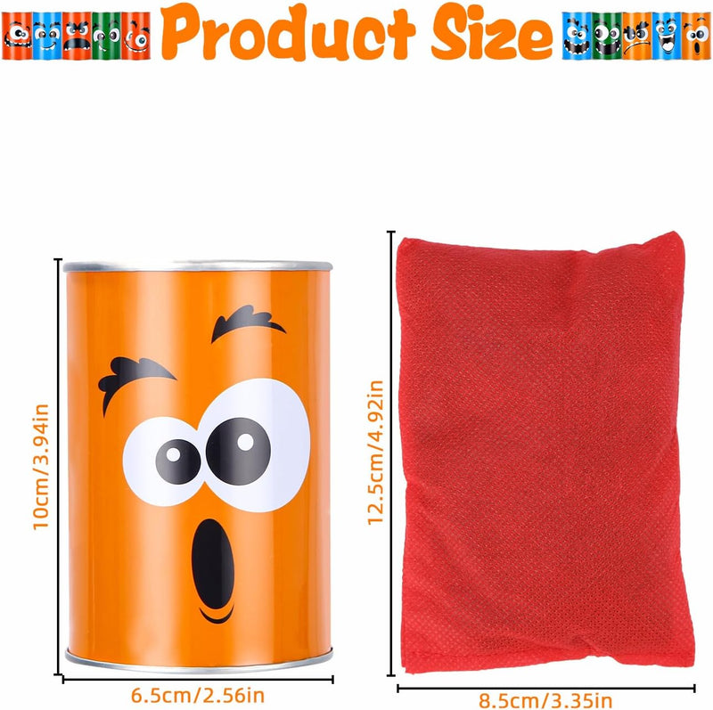 Dosenwerfen Kinder, 10 Dosen und 3 Bean Bags Wurfspiel, Kinder Gartenspiele, Outdoorspiele Kinder, K