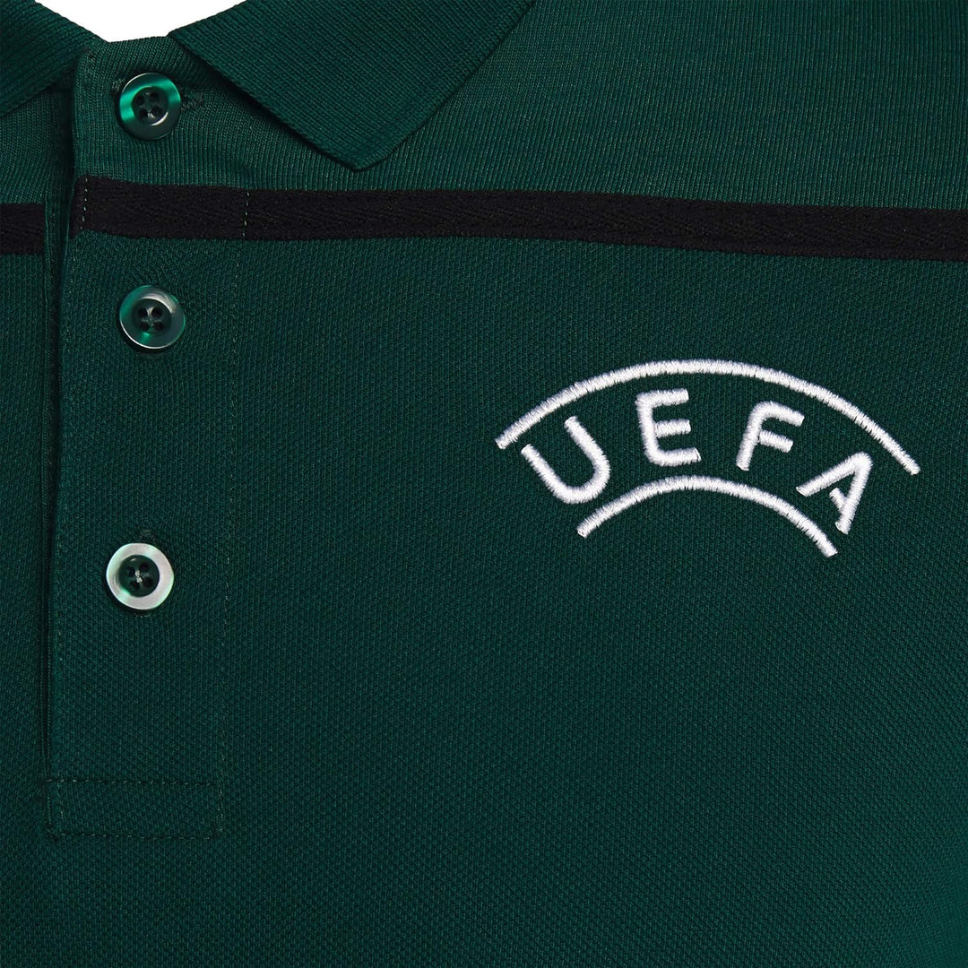Macron Fussball Polo UEFA Referee 19 Schiedsrichter Shirt Herren dunkelgrün Grün S, Grün S