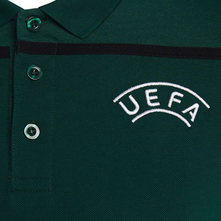 Macron Fussball Polo UEFA Referee 19 Schiedsrichter Shirt Herren dunkelgrün Grün M, Grün M