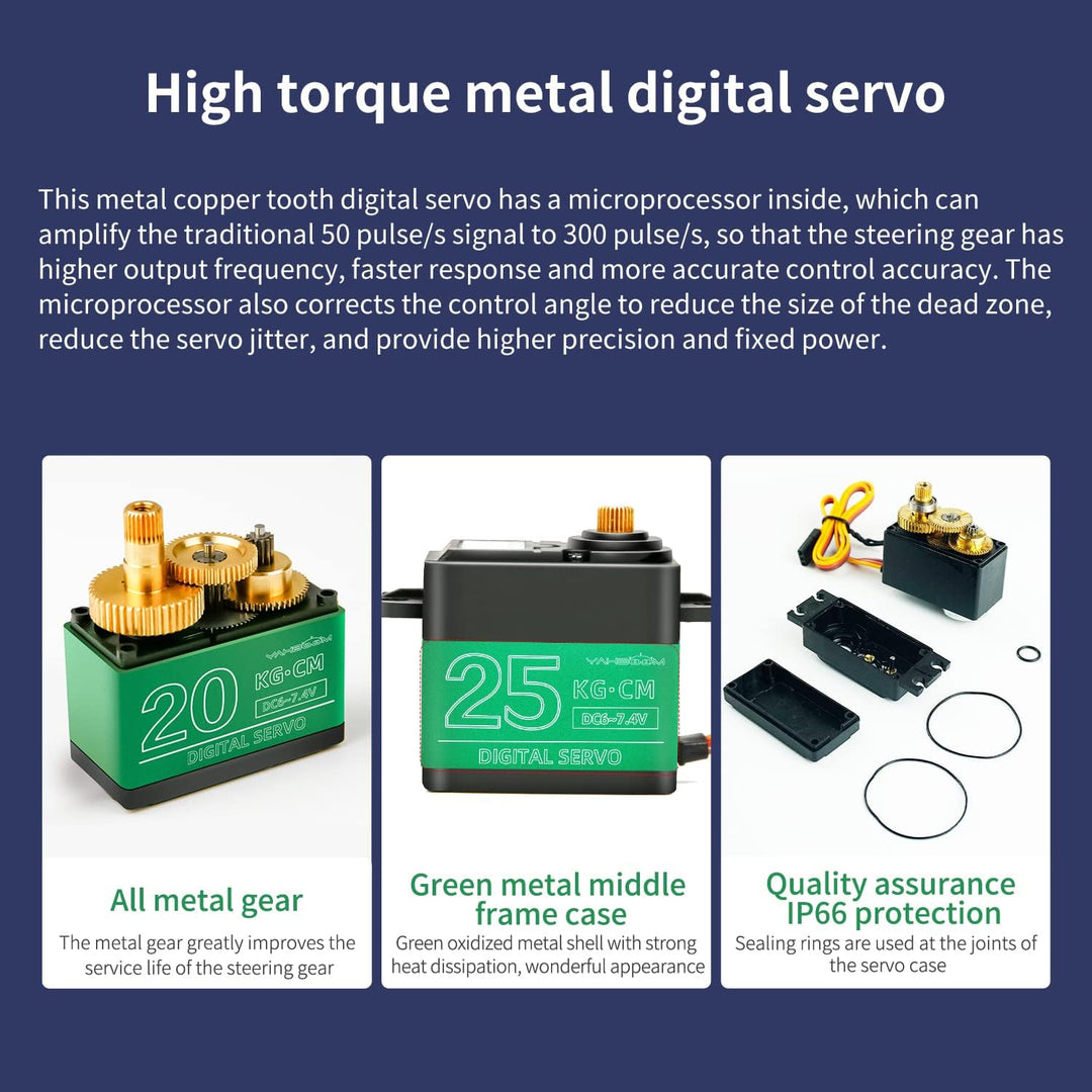 Yahboom 2-Wege Servo Kit für DIY Roboter, Elektrische Plattform mit Metallservo, Zubehör für Kamera